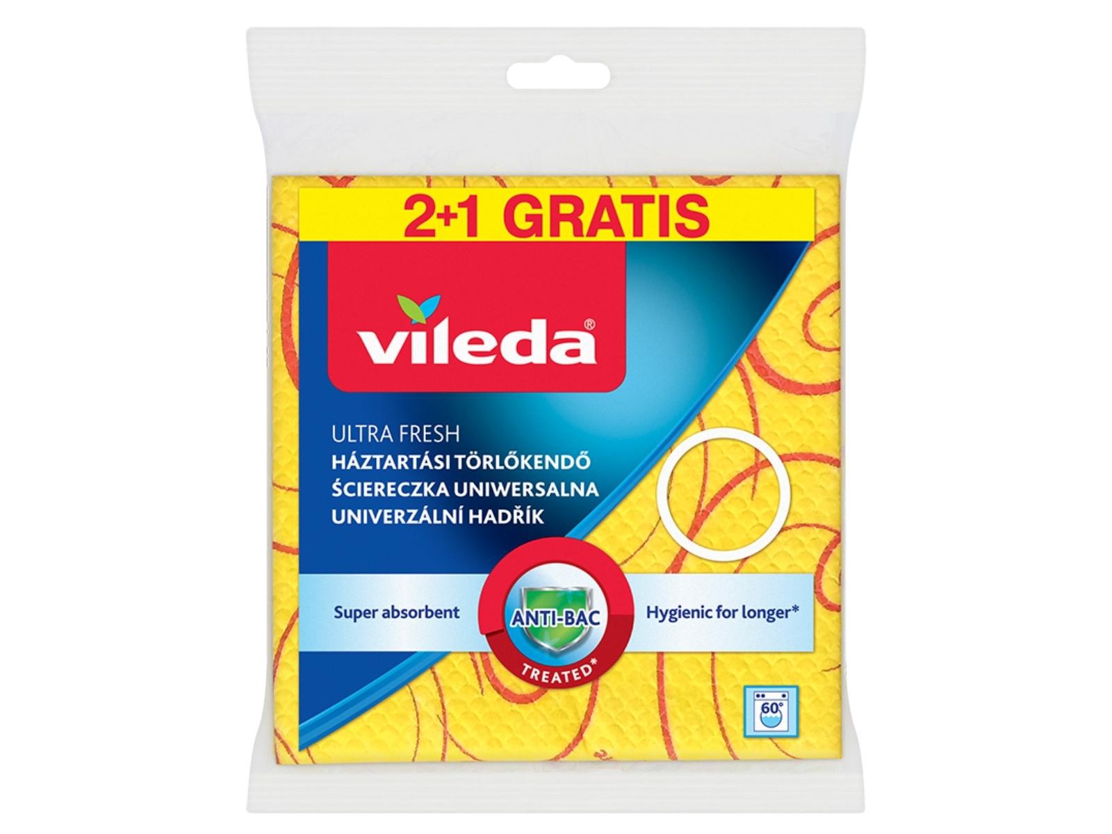 Ściereczka uniwersalna Vileda Ultra Fresh Z jonami srebra 3 sztuki 144826